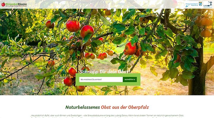 Screenshot Website Streuobst LDM-Kanal